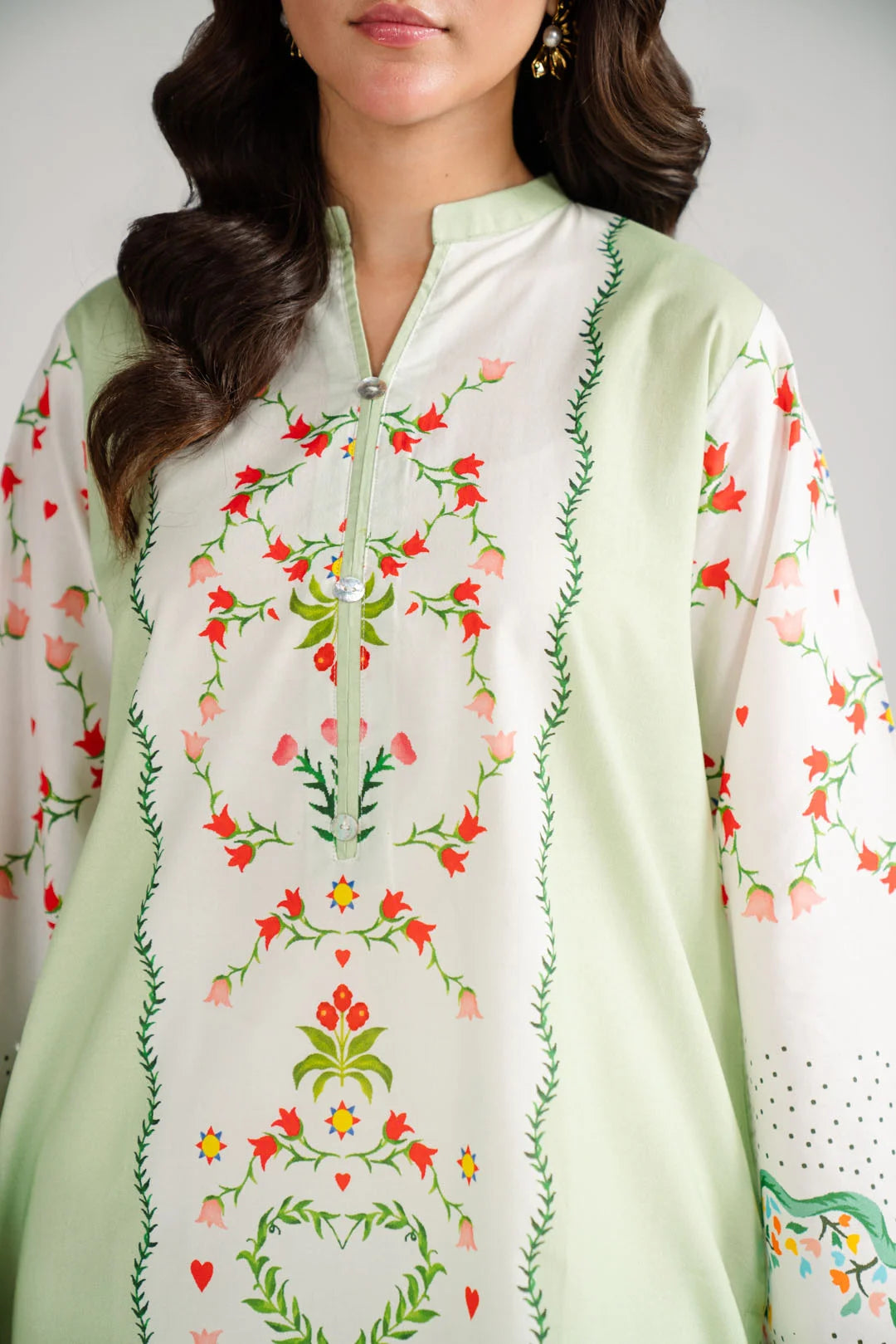 1 Piece Printed Cambric Shirt Pret SS - 26