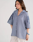 1 Piece Striped Button Down Shirt Pret SS - 26
