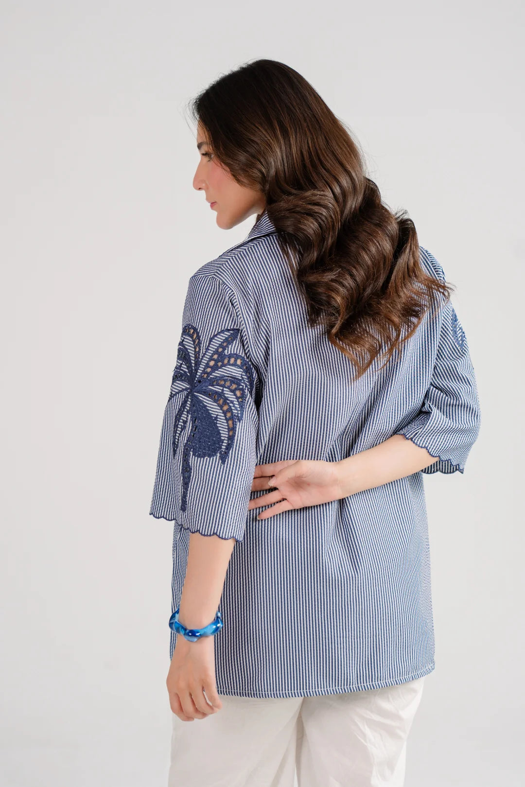 1 Piece Striped Button Down Shirt Pret SS - 26