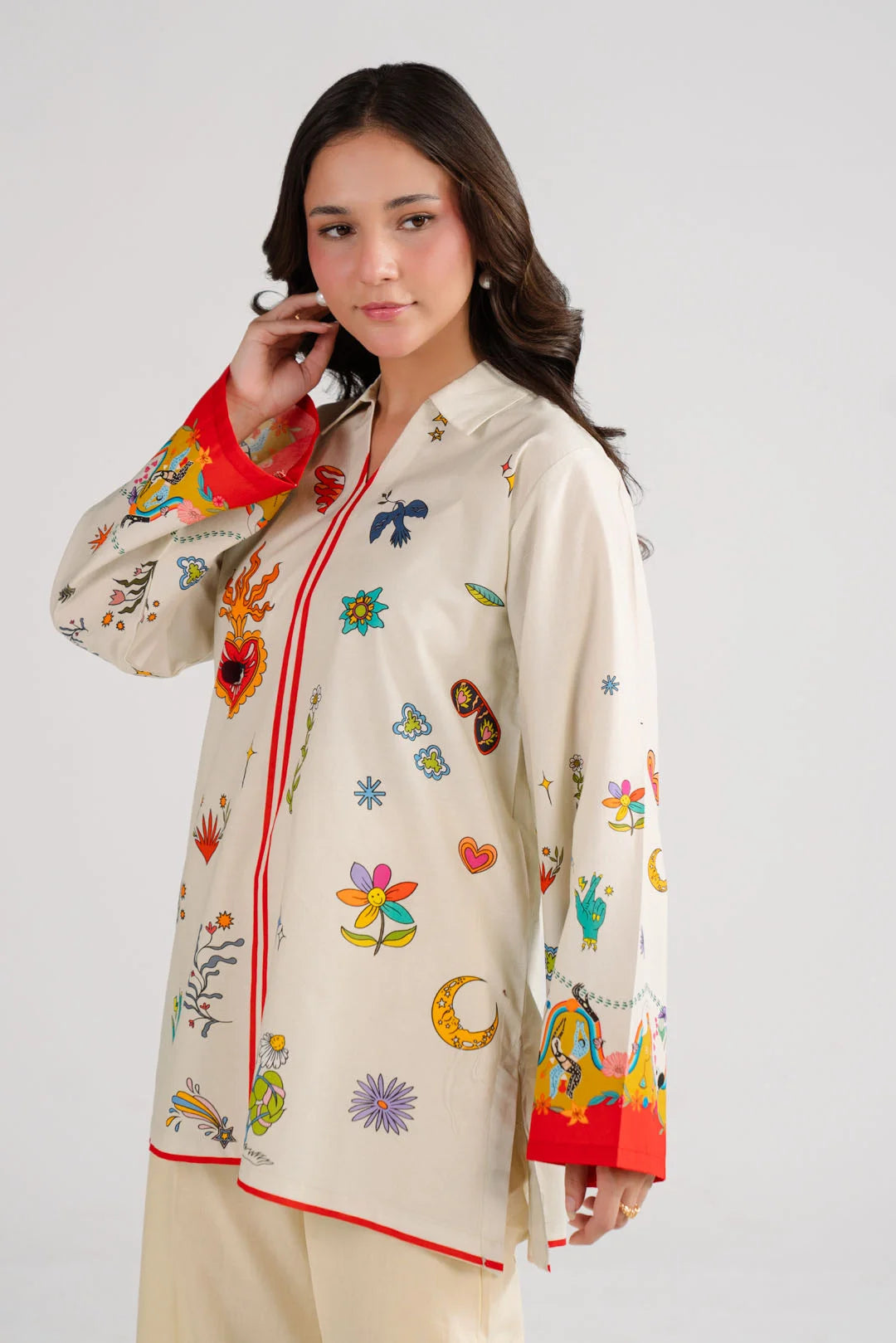 1 Piece Printed Cambric Shirt Pret SS - 26