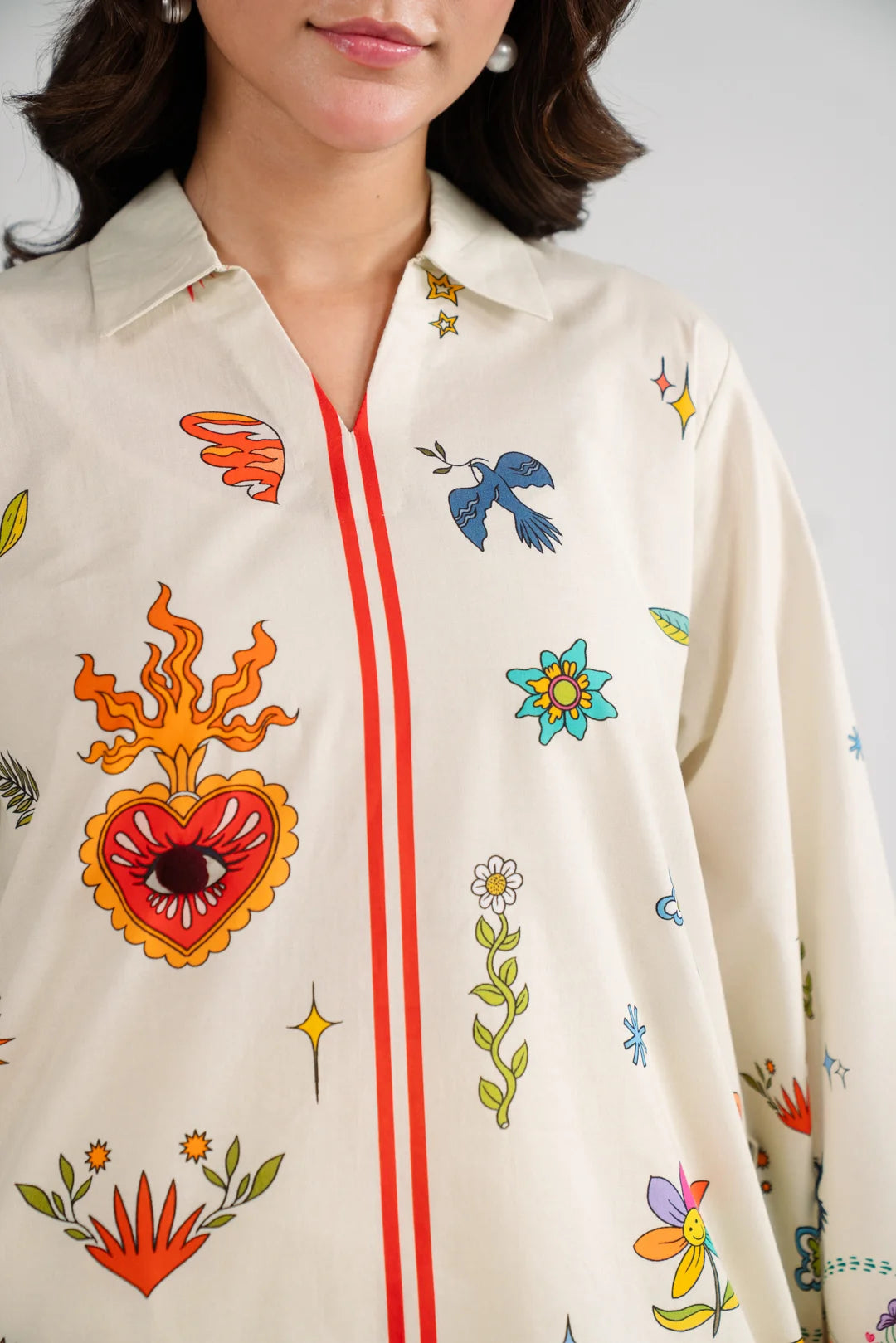 1 Piece Printed Cambric Shirt Pret SS - 26