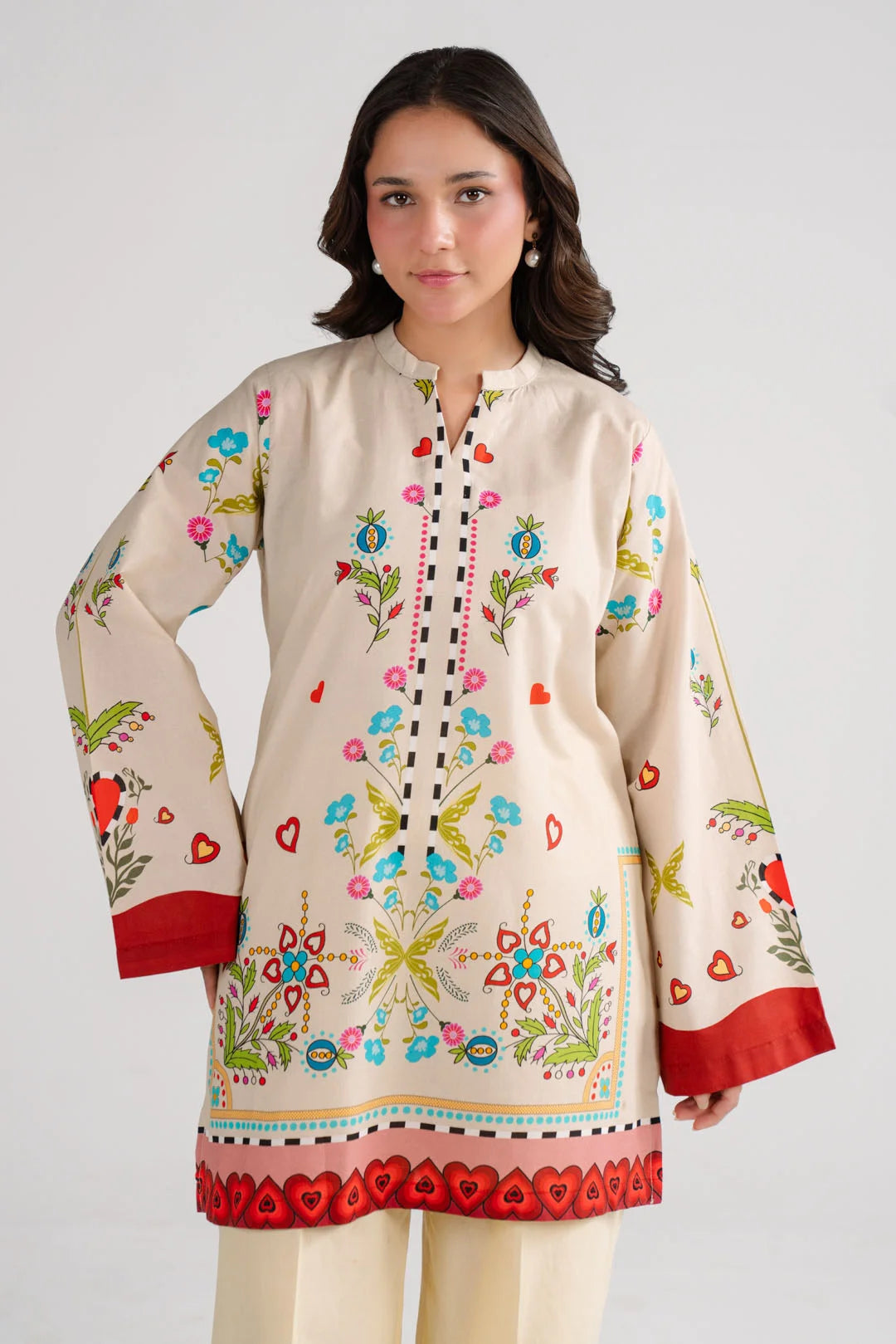 1 Piece Printed Cambric Shirt Pret SS - 26