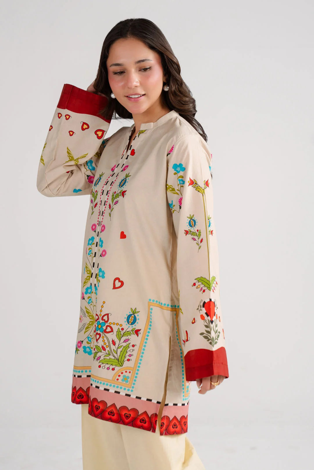 1 Piece Printed Cambric Shirt Pret SS - 26