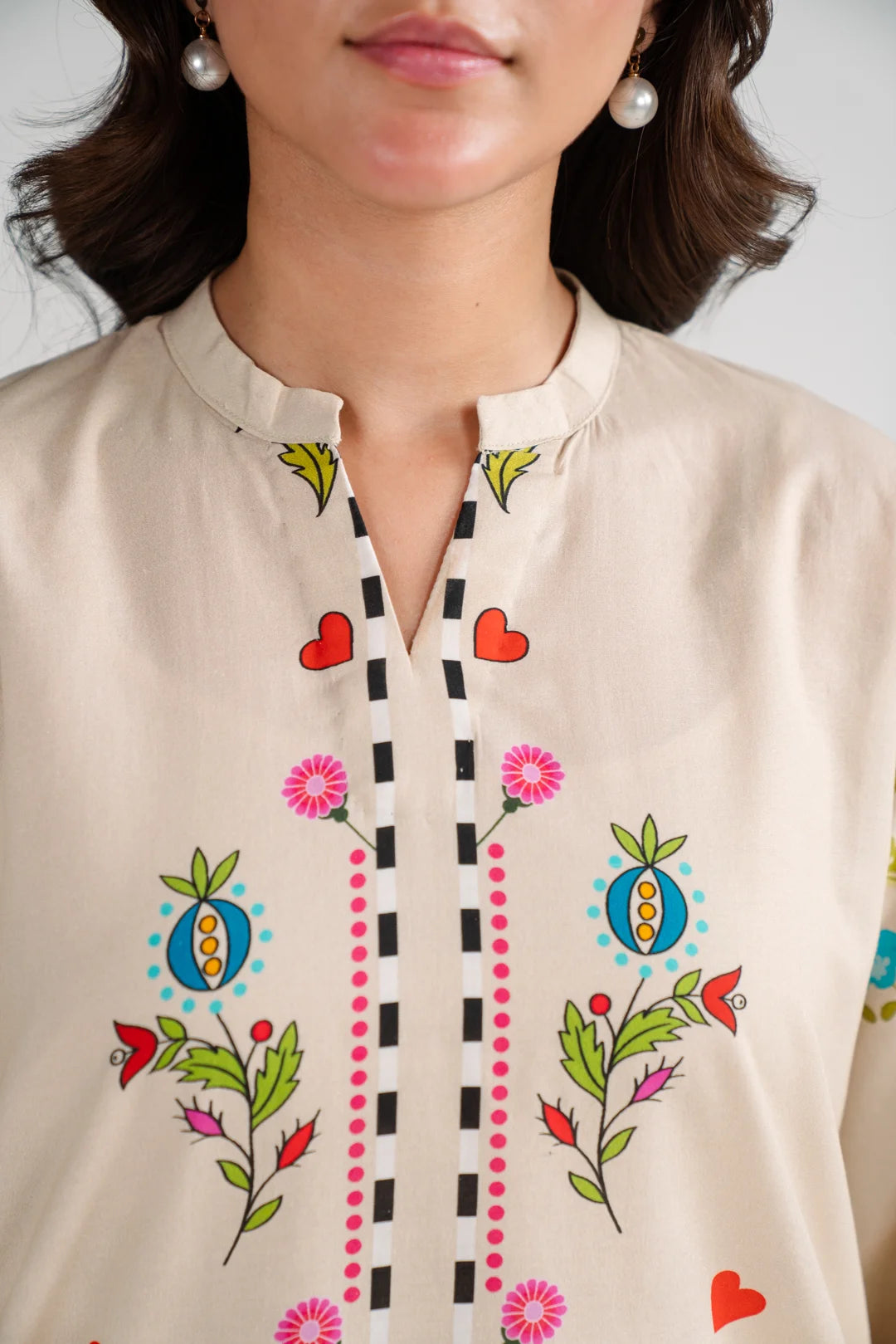 1 Piece Printed Cambric Shirt Pret SS - 26