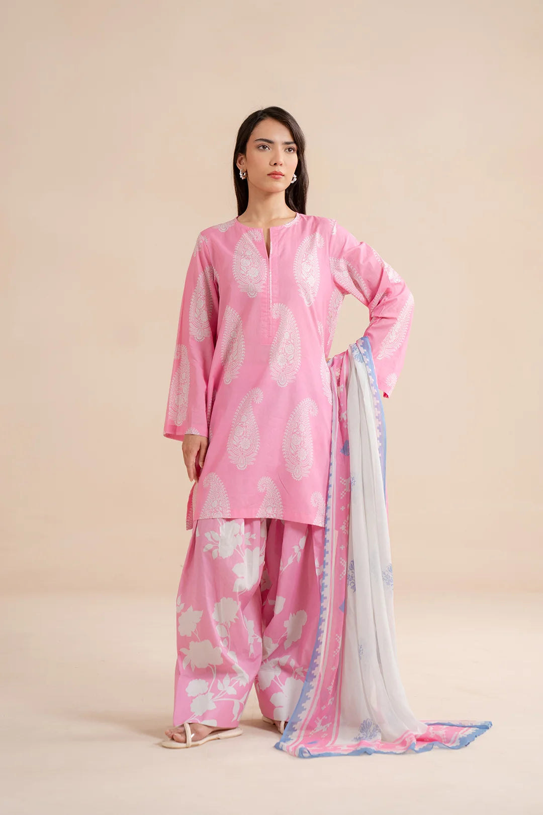 3 Piece Printed Lawn Suit Pret SS - 25