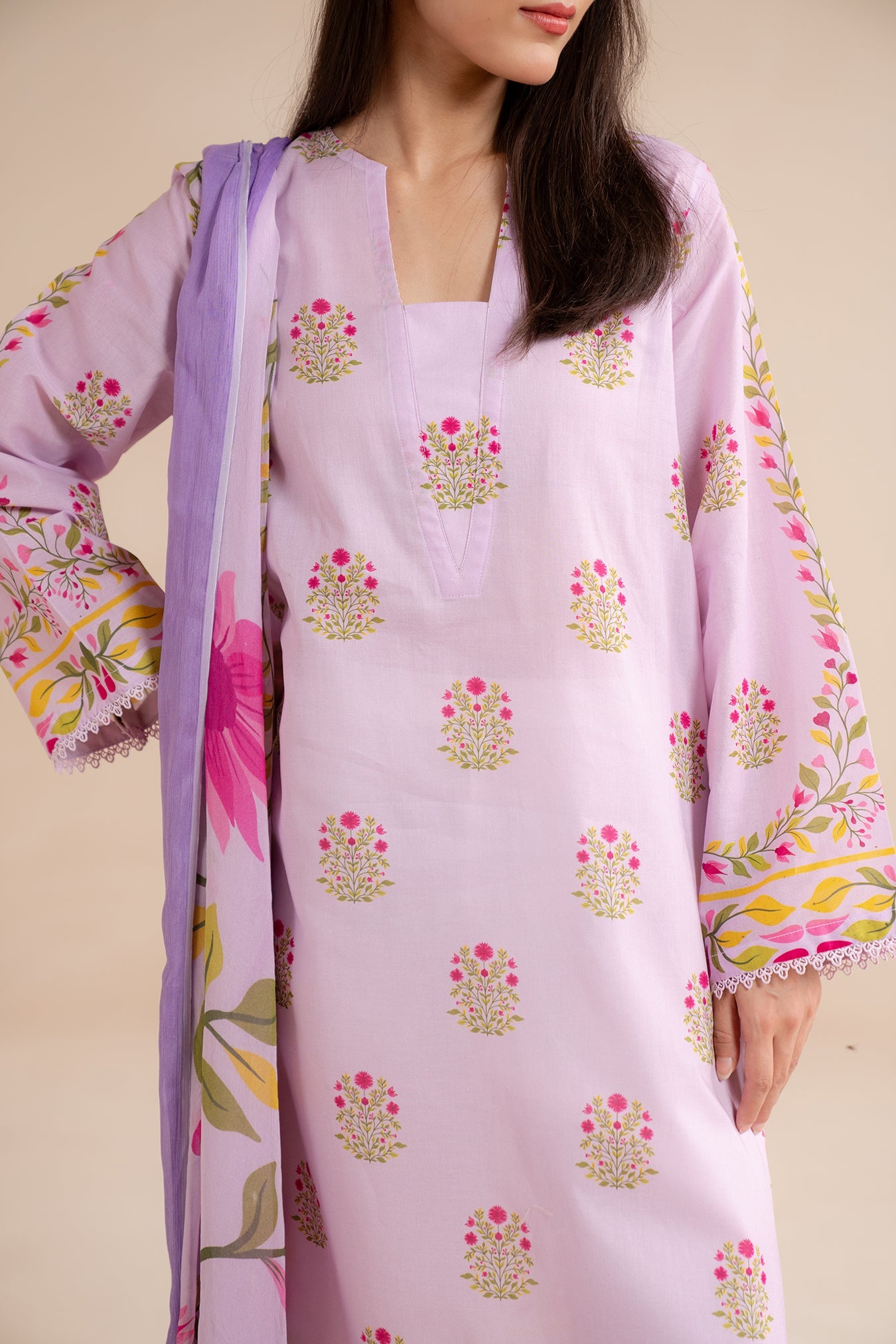 2 Piece Printed Lawn Suit Pret SS - 25