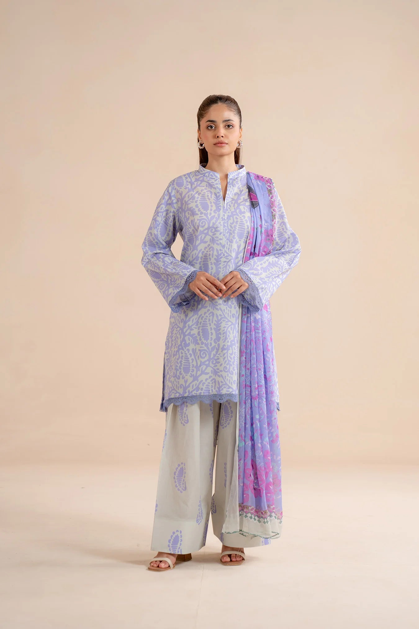3 Piece Printed Lawn Suit Pret SS - 25