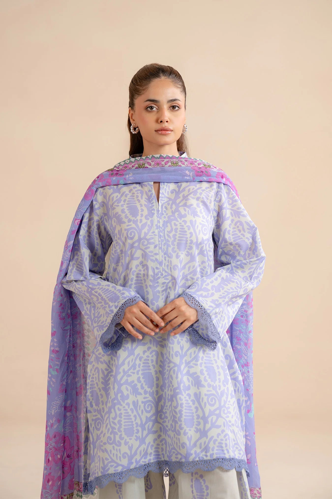 3 Piece Printed Lawn Suit Pret SS - 25