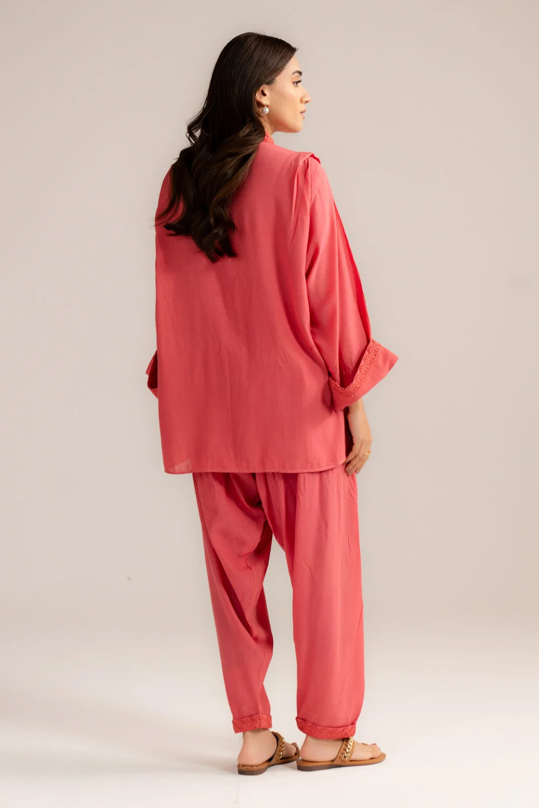 2 Piece Solid Embroidered Suit Pret SS - 26