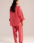 2 Piece Solid Embroidered Suit Pret SS - 26