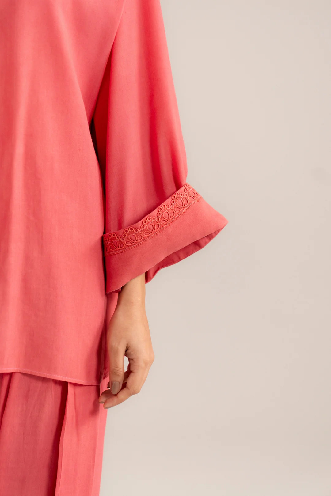 2 Piece Solid Embroidered Suit Pret SS - 26