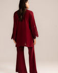 2 Piece Embroidered Linen Suit