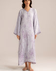 1 Piece Embroidered Raw Silk Kaftan Pret SS - 26