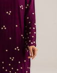 1 Piece Embroidered Raw Silk Kaftan Pret SS - 26
