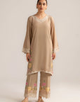 2 Piece Embroidered Linen Suit