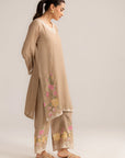 2 Piece Embroidered Linen Suit