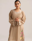 2 Piece Embroidered Linen Suit