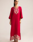 1 Piece Raw Silk Kaftan Pret SS - 26