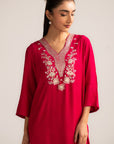 1 Piece Raw Silk Kaftan Pret SS - 26