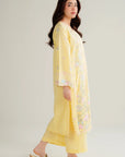 Yellow 2 piece lawn suit side view women Beyond East