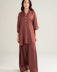 2 PIece Linen Solid Suit Pret SS - 26