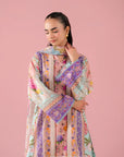 Designer printed lawn suit with chiffon dupatta and embroidered border – perfect women’s fashion in Kallar Kahar, Chakwal
