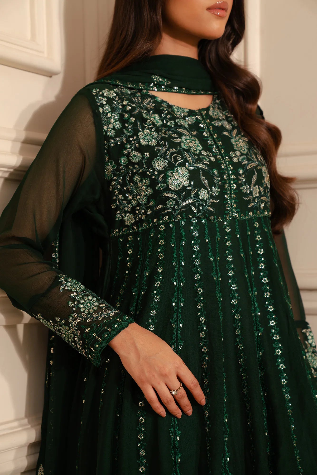 Elegant chiffon suits Pakistan festive collection
