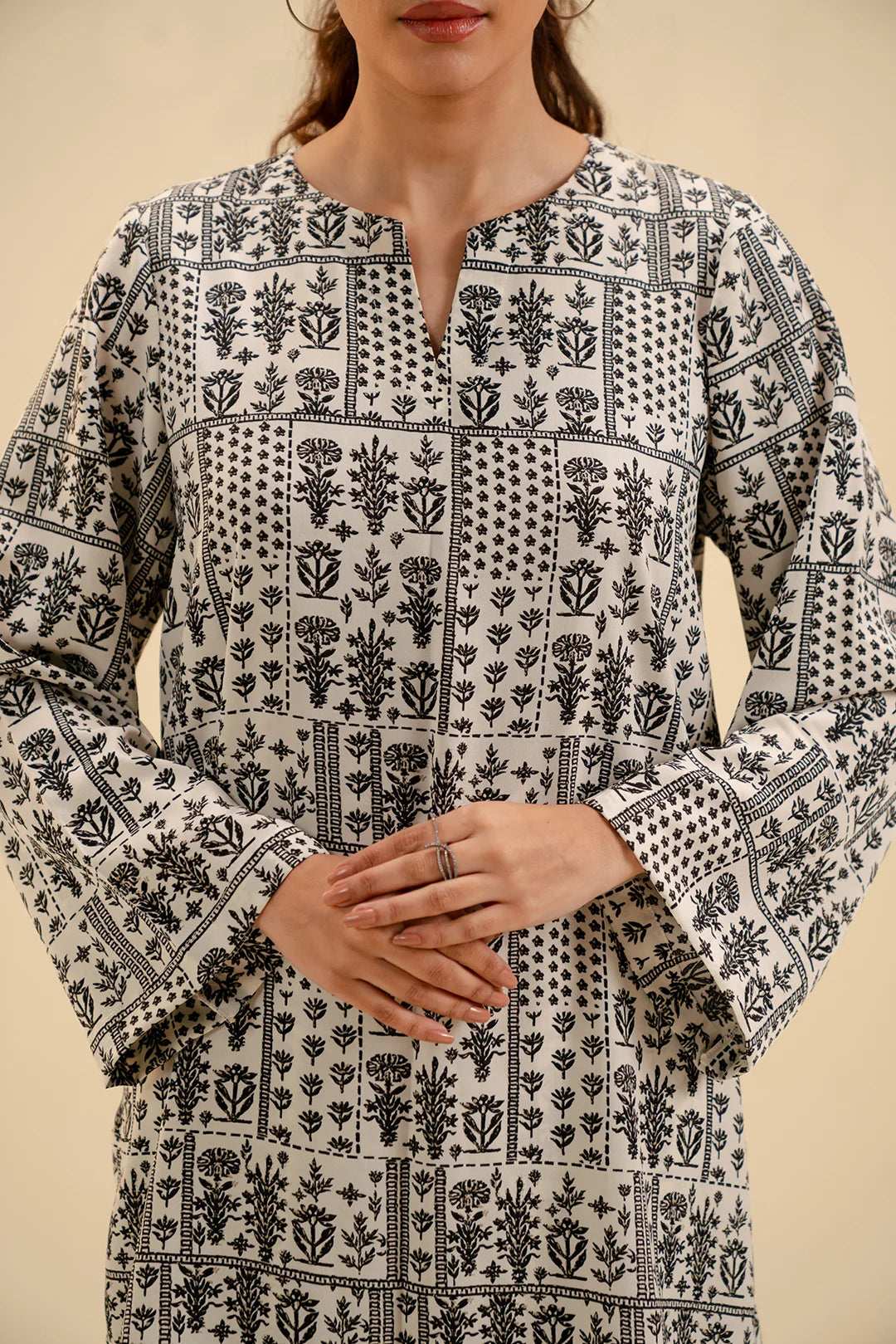 Elegant printed georgette suit for women – casual and formal wear with soft fabric comfort.
