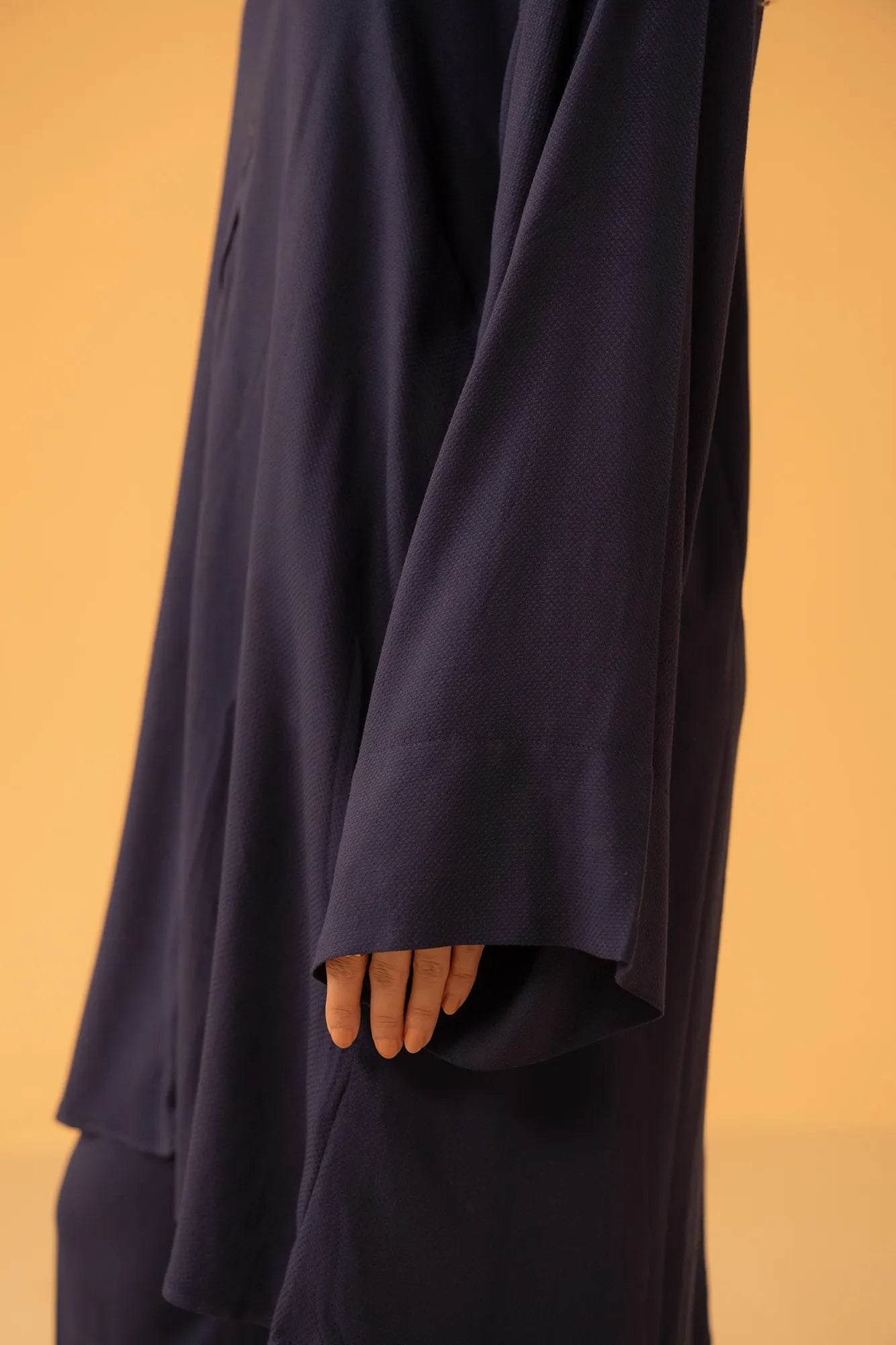 Elegant women’s 2 Piece Linen Suit in navy, perfect for Pakistani fashion trends