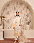 3 Piece Printed Khaddar Suit Pret Winter-24