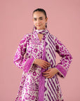 Faisalabad online lawn suits Pakistan – premium shk pink 2 piece lawn suit with breathable fabric and printed voile dupatta for women
