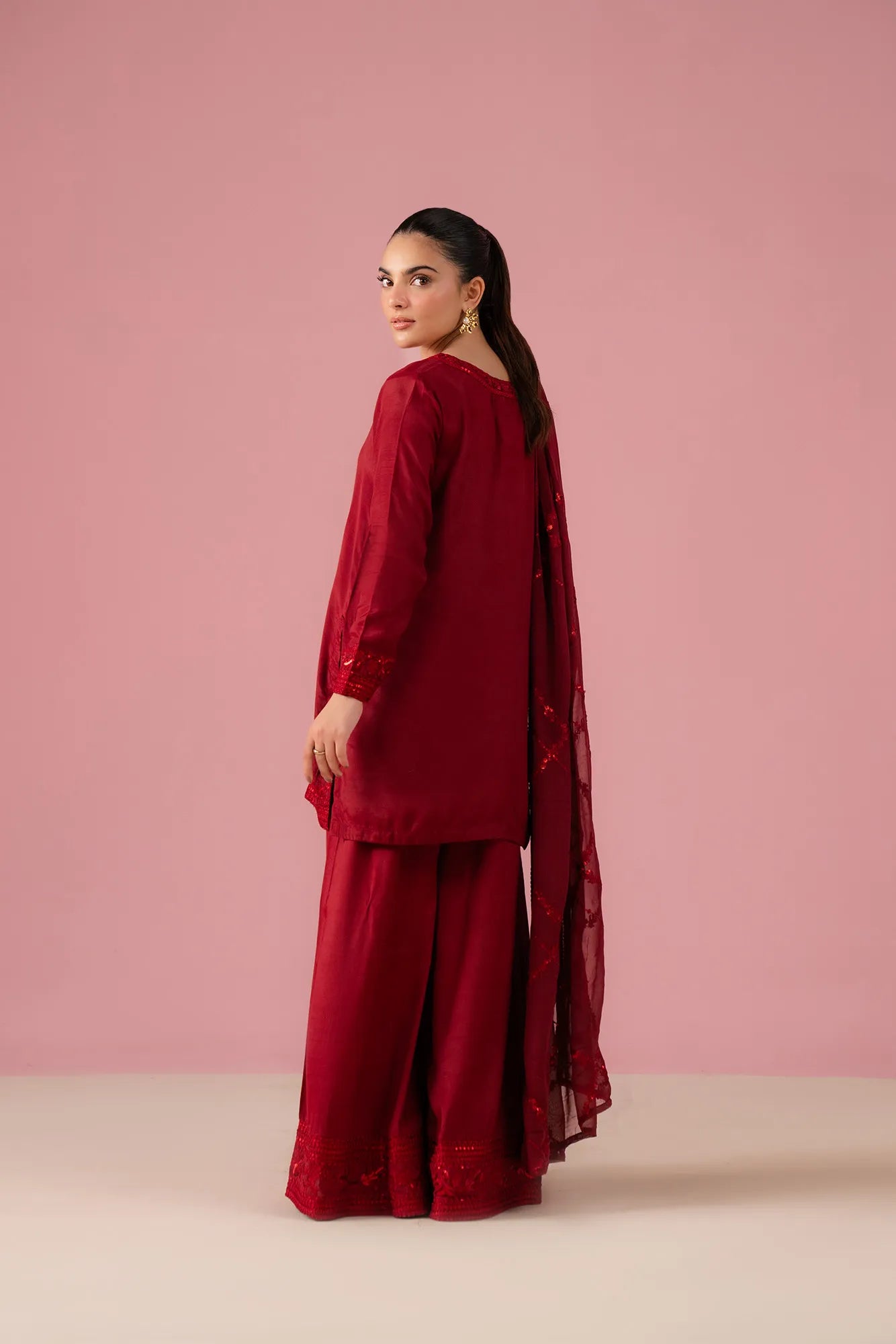 Festive raw silk Pakistani suits new collection 2025