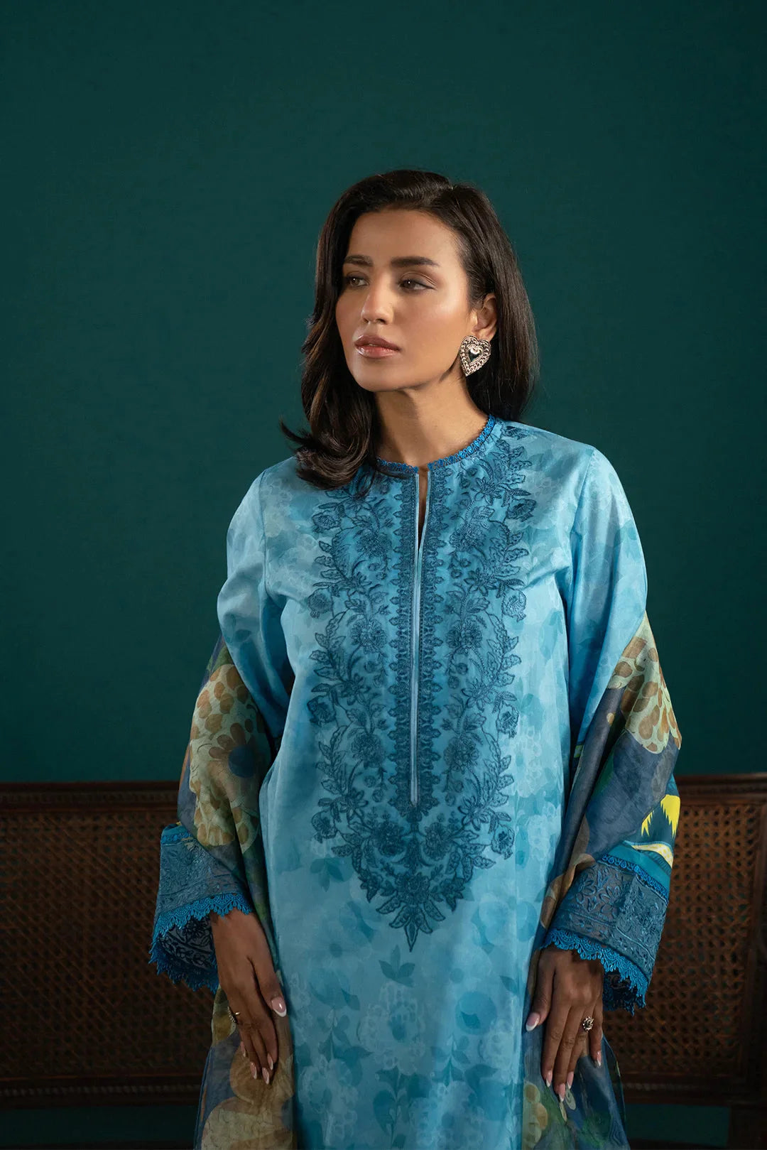 3 Piece Embroidered Lawn Suit Unstitched SS - 25