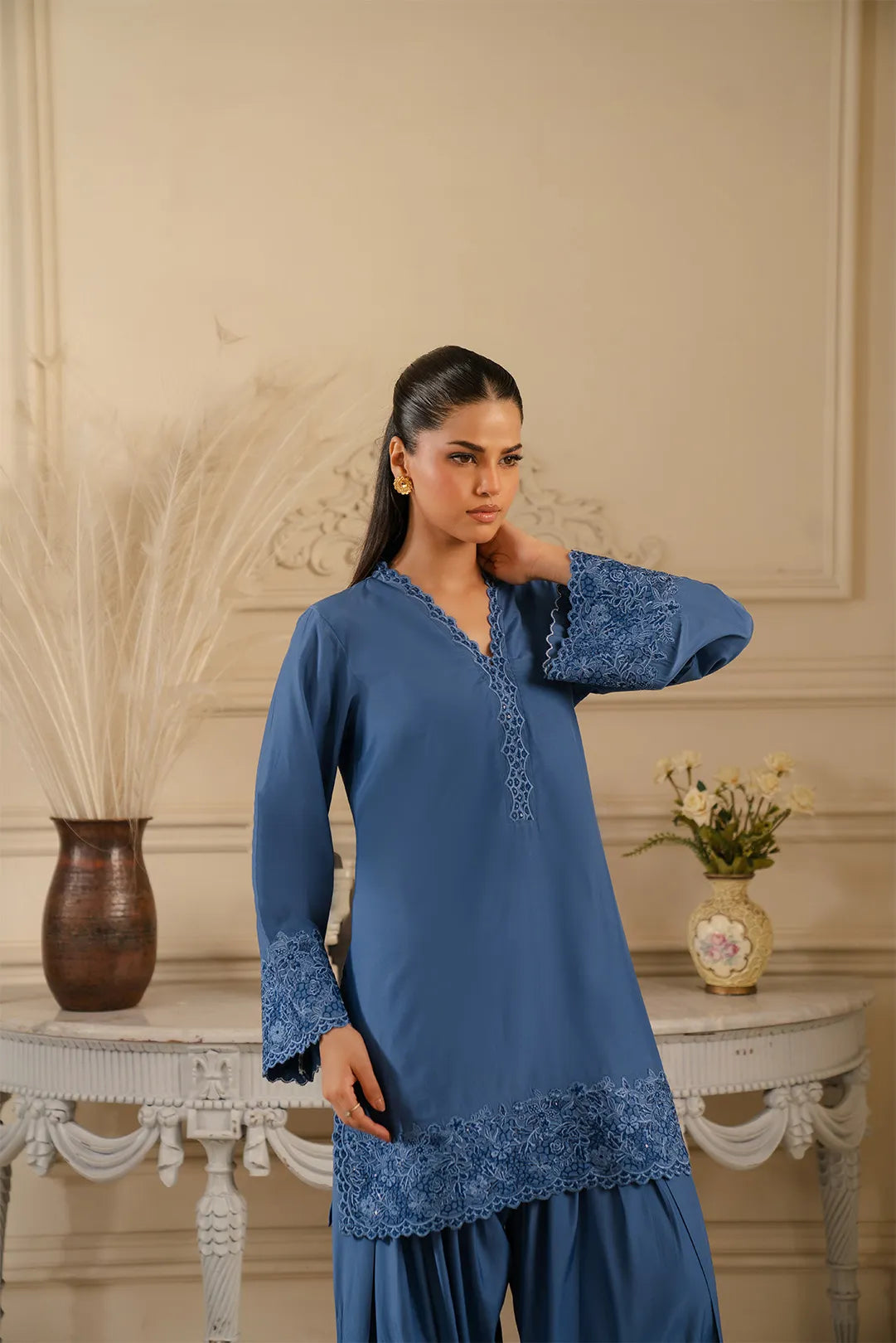 2 Piece Embroidered Suit Pret Fall - 25