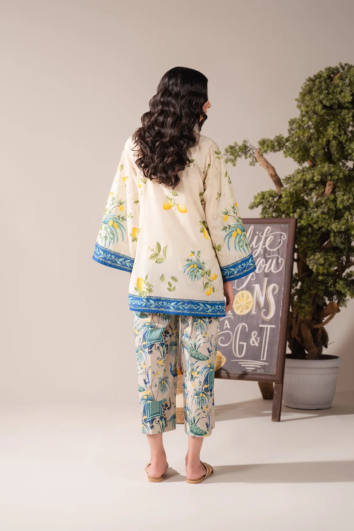 Get Lemon Print 2 Piece Lawn Suit - Co Ord Sets Pakistan Collection