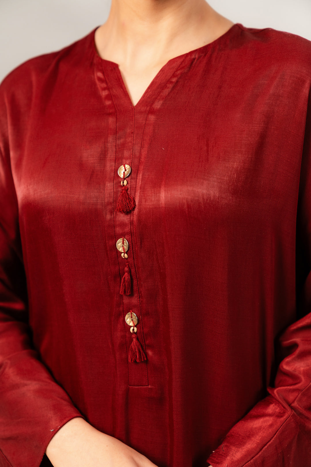 Latest 2-Piece Solid Maroon Viscose Suit – Ideal for Women’s Fashion in Pakistan
