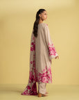 Latest unstitched summer collection, 3 piece linen suit with digital print, perfect for festive occasions