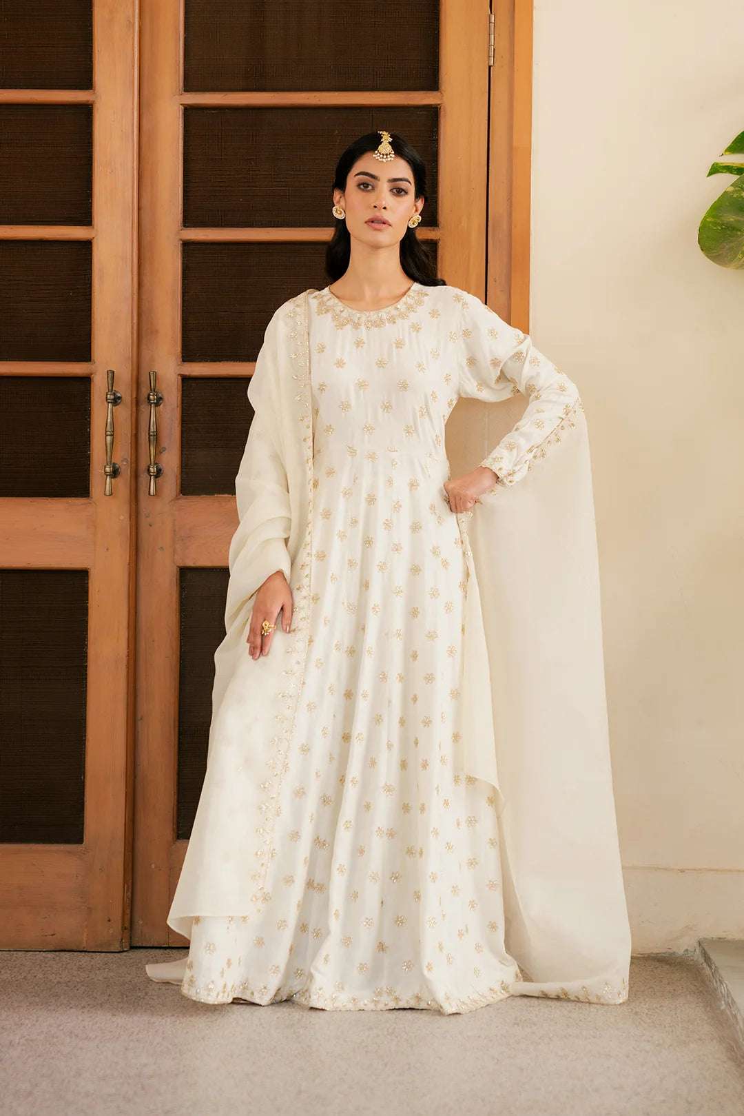 3 Piece Embroidered Linen Suit
