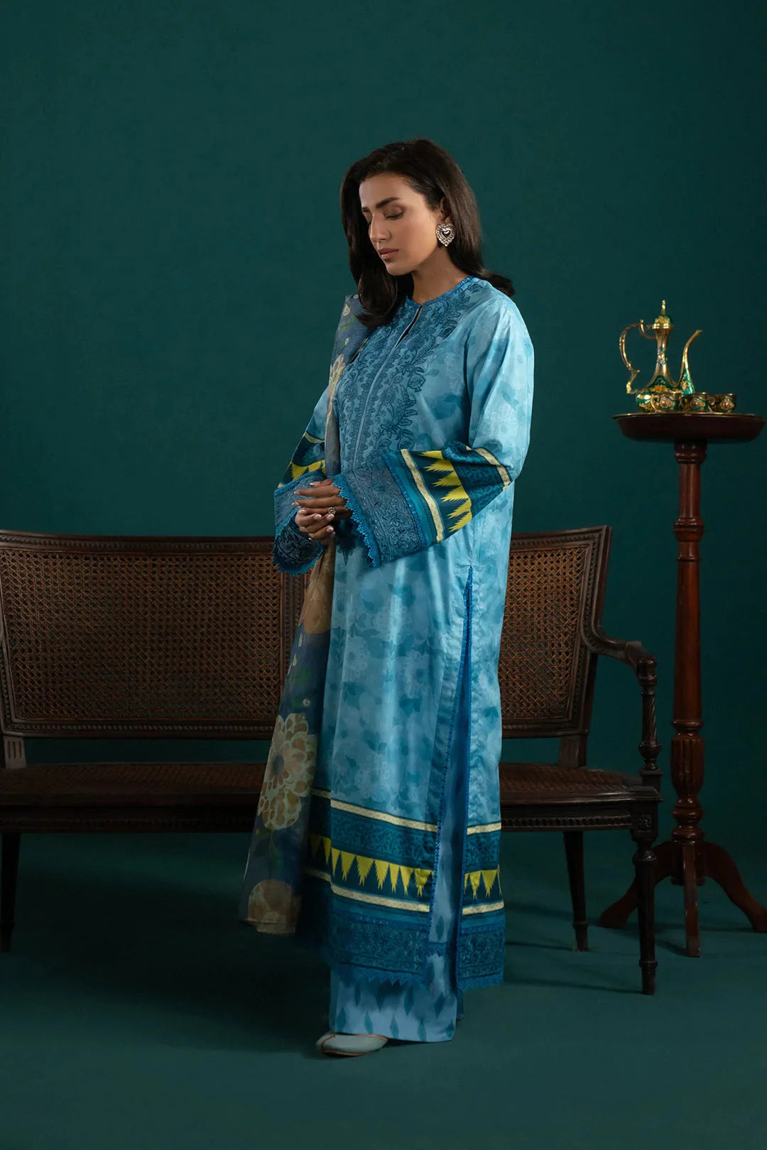 3 Piece Embroidered Lawn Suit Unstitched SS - 25