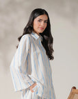 Lightweight Cambric Shirt in Blue and White Print – Casual Summer Wear