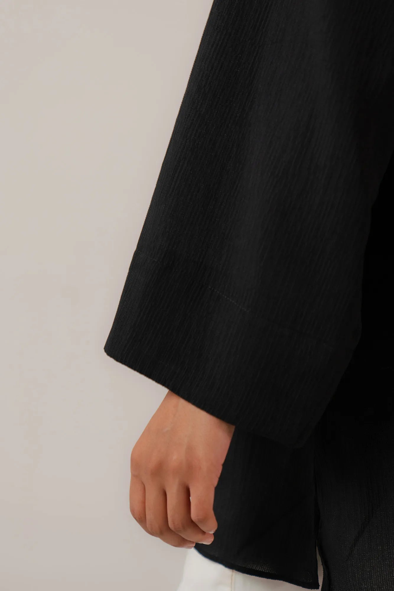 Loose fit button-down black shirt for women perfect for casual wear