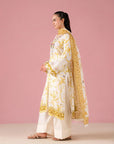 Luxury embroidered organza border suit with digital printed shirt and dupatta, premium choice for women of Latifabad elite Hyderabad