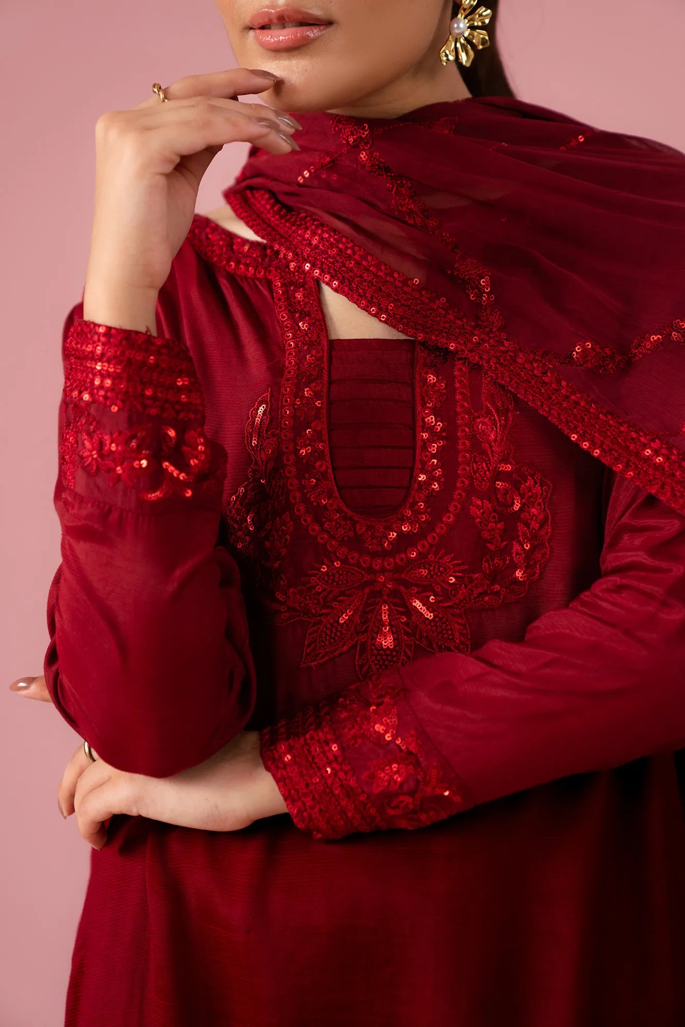 Luxury raw silk Pakistani suits for women in Pakistan