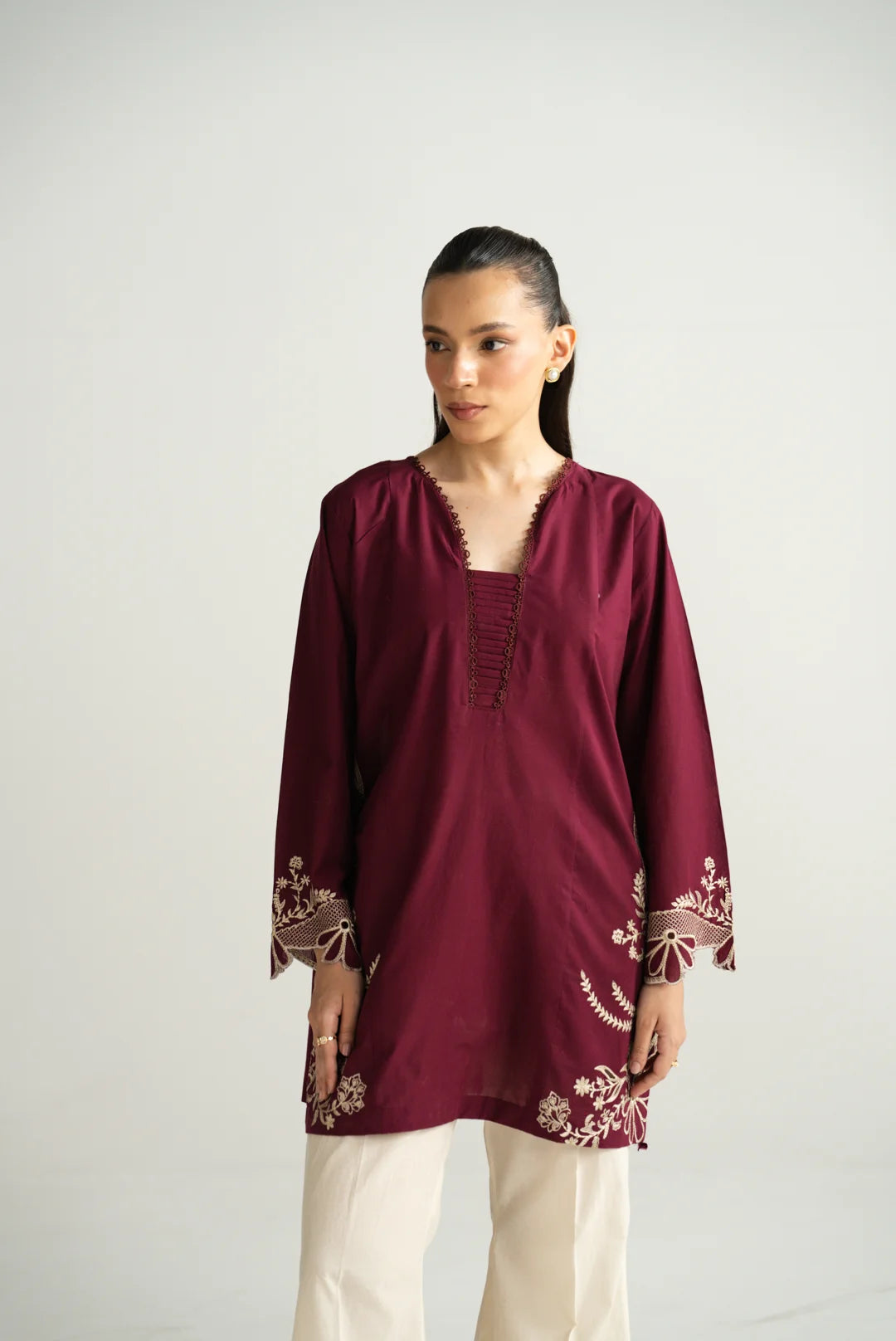 1 Piece Embroidered Lawn Shirt