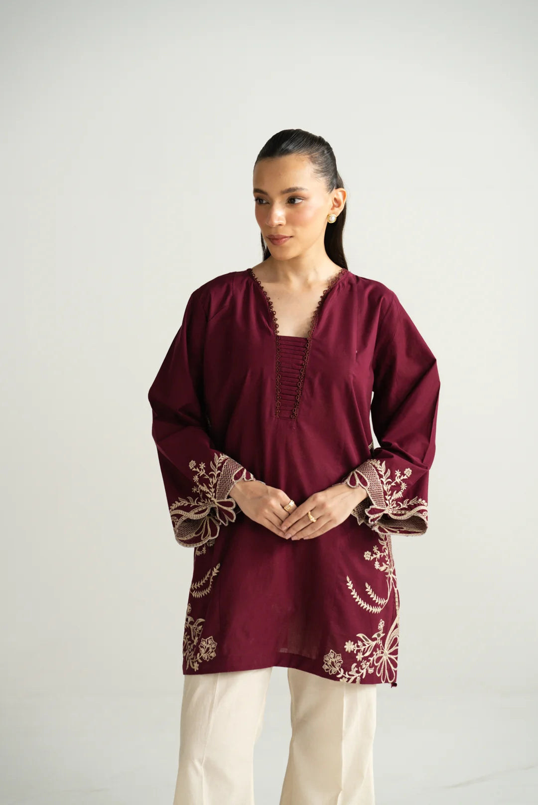 1 Piece Embroidered Lawn Shirt