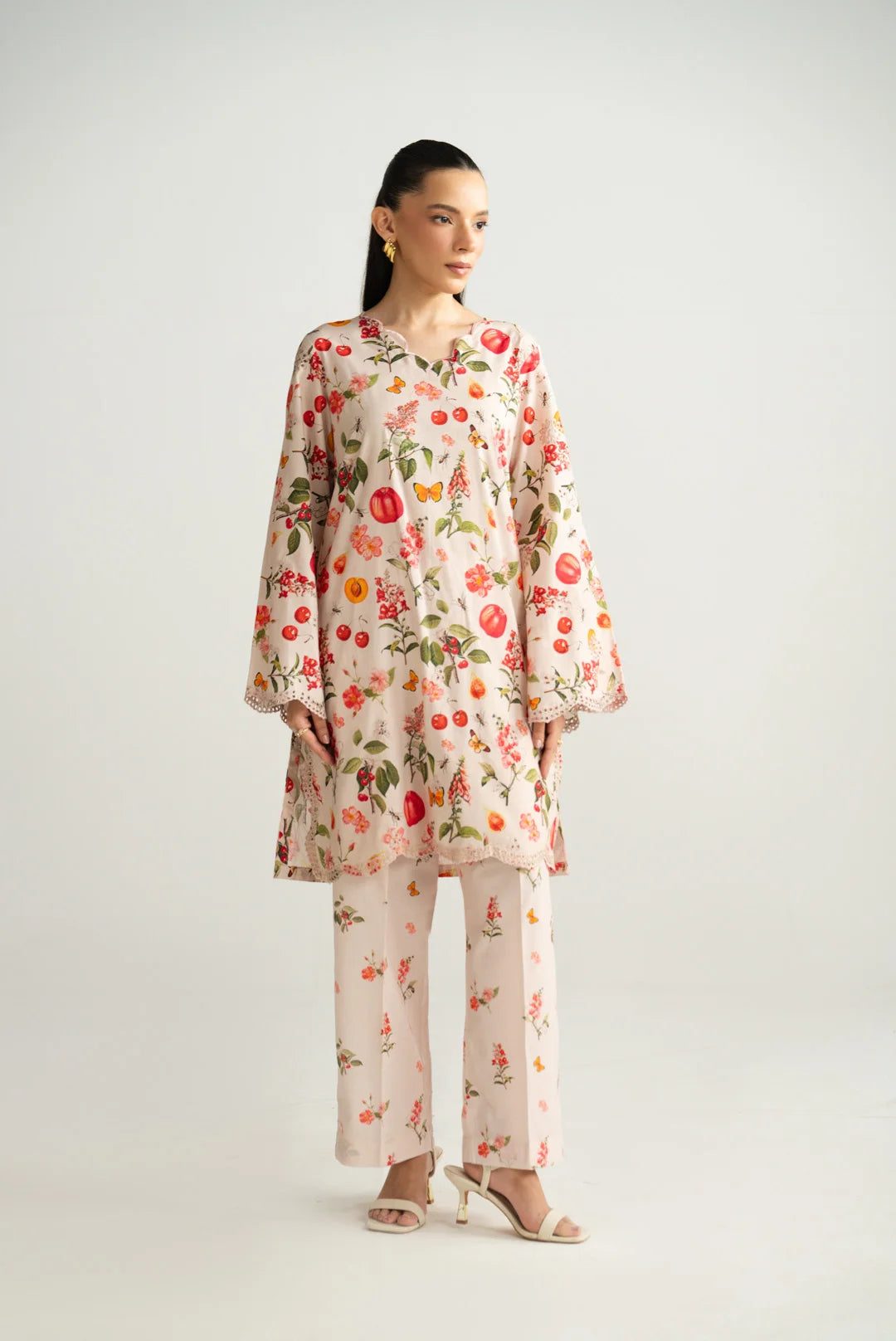 2 Piece Embroidered Lawn Co-Ord Set