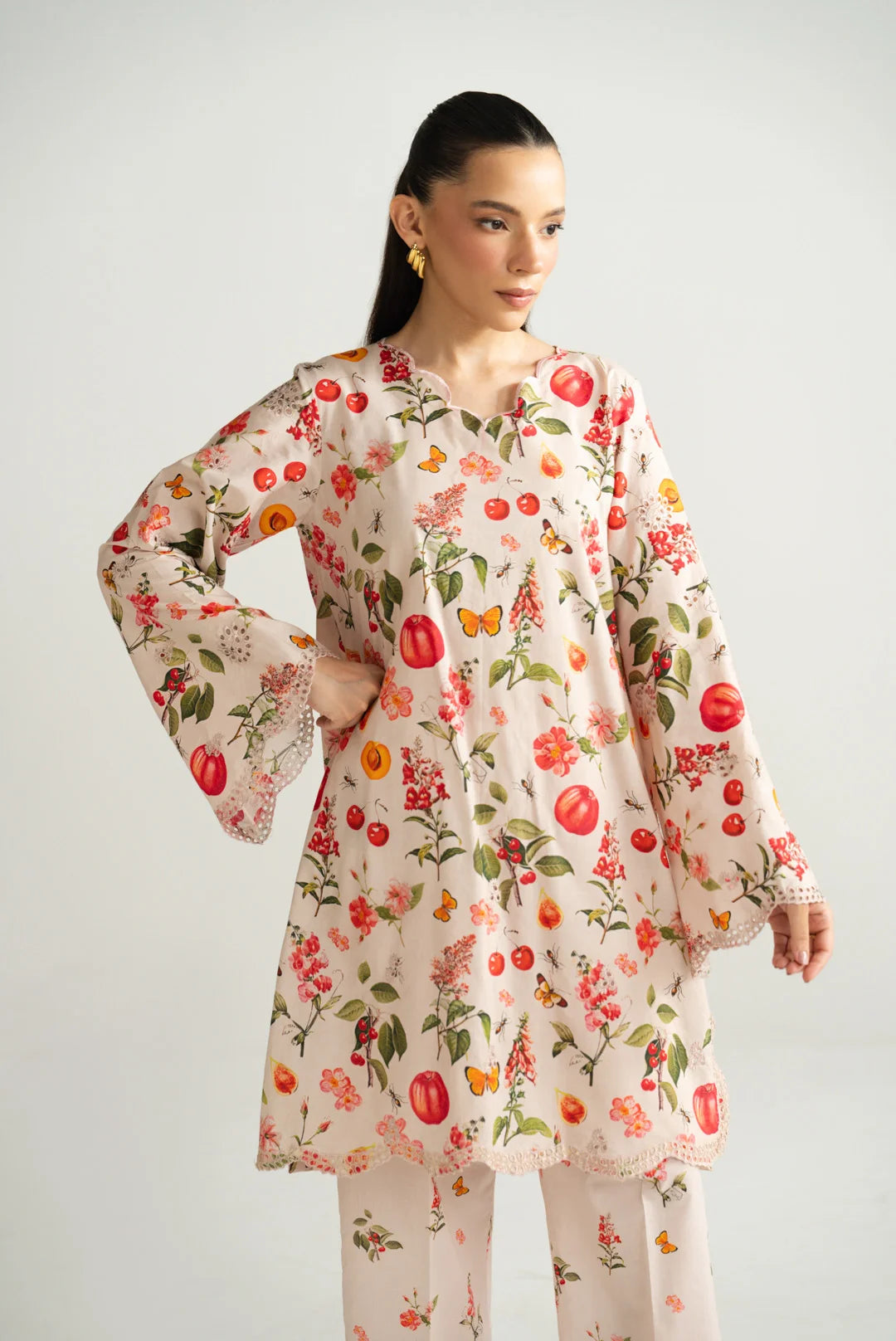 2 Piece Embroidered Lawn Co-Ord Set