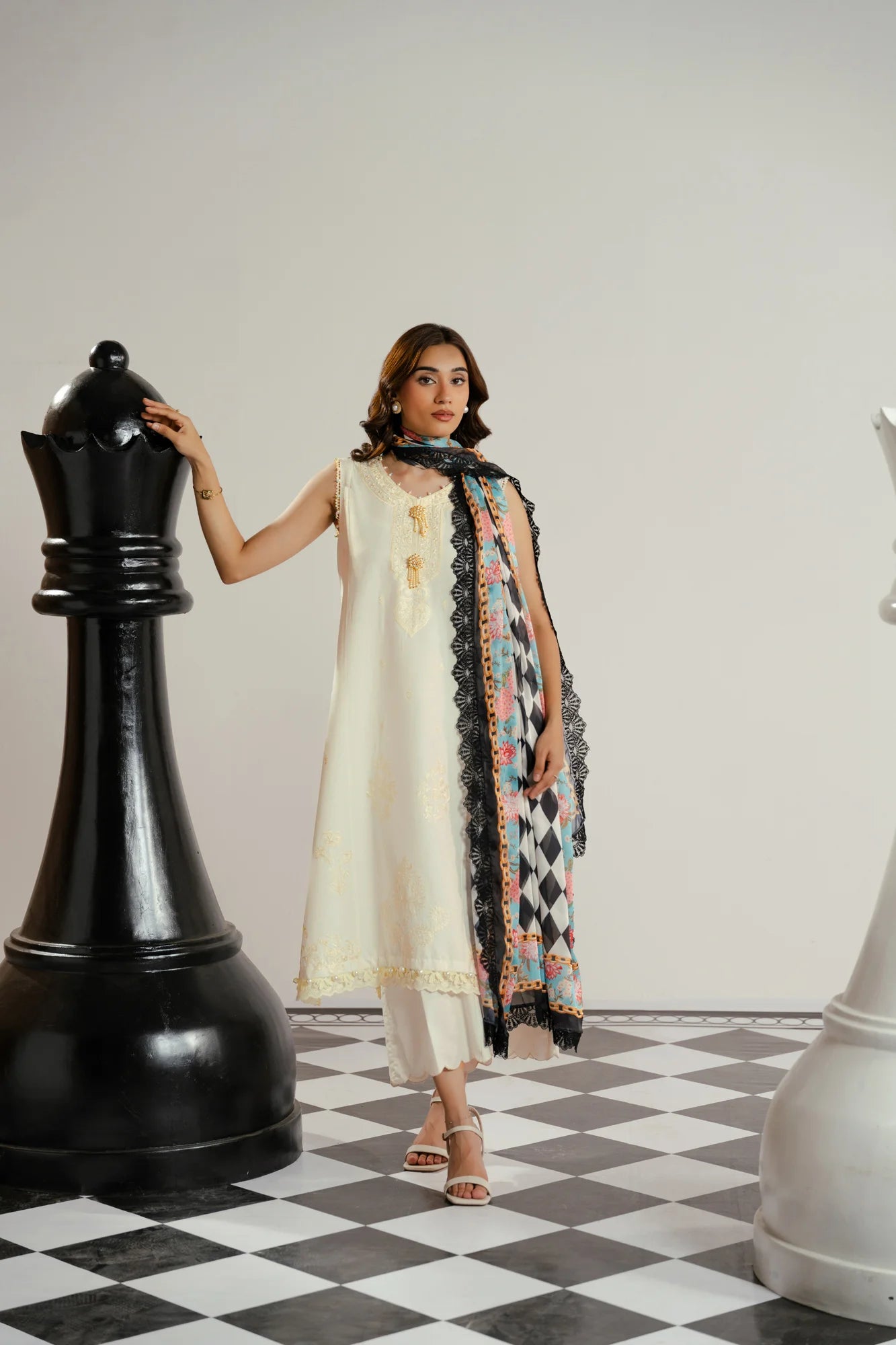 3 Piece Embroidered Lawn Suit Unstitched - 26