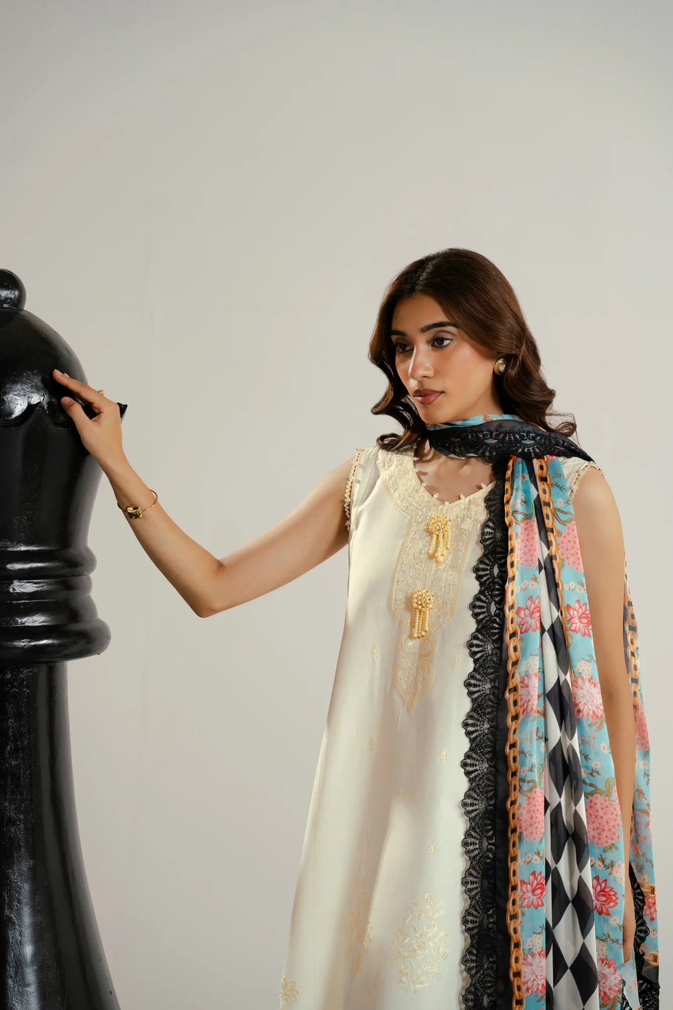 3 Piece Embroidered Lawn Suit Unstitched - 26