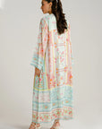 1 Piece Printed Raw Silk Kaftan